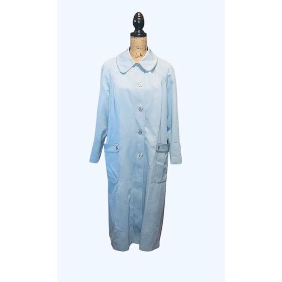 Vintage Women’s Forecaster Of Boston Trench Coat Blue 13/14 - Picture 1 of 4
